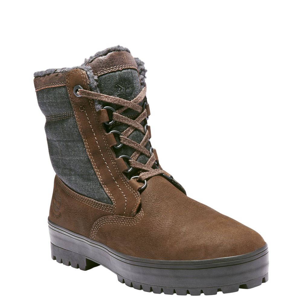 Bocanci De Zapada Timberland Barbati Maro Inchis - Spruce Mountain Waterproof - Romania - NZTSVQ893